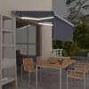 Image de Vidaxl Auvent Manuel RÃ£Â©Tractable Et Store Et Led 3x2,5 M Bleu Et Blanc