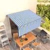 Image de Vidaxl Auvent RÃ©tractable Automatique Avec Store 3,5x2,5 M Bleu Blanc