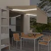 Image de Vidaxl Auvent Automatique Avec Capteur De Vent Et Led 4x3 M CrÃ¨me