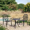 Image de vidaXL Ensemble de bistro 3 pcs Aluminium coulÃ© Noir