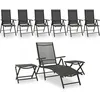 Image de Vidaxl Salon De Jardin 9 Pcs Noir Et Anthracite