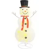 Image de vidaXL Figurine de bonhomme de neige de NoÃ«l Ã  LED Tissu 180 cm