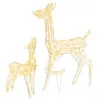 Image de vidaXL Famille de rennes de dÃ©coration Acrylique 160 LED blanc chaud