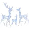 Image de vidaXL Famille de rennes de dÃ©coration Acrylique 300 LED bleues