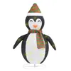 Image de vidaXL Figurine de pingouin de NoÃ«l Ã  LED Tissu 120 cm