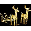 Image de vidaXL DÃ©coration de NoÃ«l Rennes et traÃ®neau 160 LED 130 cm Acrylique
