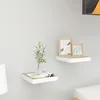 Image de vidaXL ÃtagÃ¨res murales 2 pcs ChÃªne et blanc 23x23,5x3,8 cm MDF
