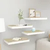 Image de vidaXL ÃtagÃ¨res flottantes 4 pcs ChÃªne et blanc 40x23x3,8 cm MDF
