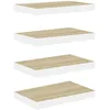 Image de vidaXL ?tagÂ¿Â¿res flottantes 4 pcs ChÂ¿Âºne et blanc 50x23x3,8 cm MDF
