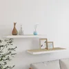 Image de vidaXL ÃtagÃ¨res flottantes 2 pcs chÃªne et blanc 80x23,5x3,8 cm MDF