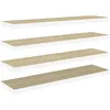 Image de Vidaxl EtagÃ¨res Flottantes 4 Pcs ChÃªne Et Blanc 120x23,5x3,8 Cm Mdf