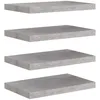 Image de vidaXL ?tagÂ¿Â¿res murales flottantes 4 pcs Gris bÂ¿Â¿ton 50x23x3,8 cm MDF