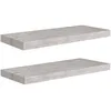 Image de Vidaxl EtagÃ¨res Murales Flottantes 2 Pcs Gris BÃ©ton 60x23,5x3,8 Cm Mdf