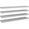 Image de Vidaxl EtagÃ¨res Murales Flottantes 4 Pcs Gris BÃ©ton 120x23,5x3,8cm Mdf