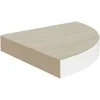 Image de vidaXL ?tagÂ¿Â¿re d'angle murale ChÂ¿Âºne et blanc 25x25x3,8 cm MDF