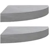 Image de vidaXL ?tagÂ¿Â¿res d'angle murales 2 pcs Gris bÂ¿Â¿ton 25x25x3,8 cm MDF