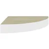 Image de vidaXL ?tagÂ¿Â¿re d'angle murale ChÂ¿Âºne et blanc 35x35x3,8 cm MDF