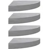 Image de vidaXL ?tagÂ¿Â¿res d'angle murales 4 pcs Gris bÂ¿Â¿ton 35x35x3,8 cm MDF
