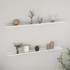 Image de vidaXL ÃtagÃ¨res murales 2 pcs Blanc brillant 115x9x3 cm