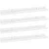 Image de vidaXL ÃtagÃ¨res murales 4 pcs Blanc brillant 60x9x3 cm