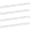 Image de vidaXL ÃtagÃ¨res murales 4 pcs Blanc brillant 80x9x3 cm