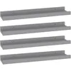 Image de vidaXL ÃtagÃ¨res murales 4 pcs Gris 40x9x3 cm