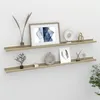 Image de vidaXL ÃtagÃ¨res murales 2 pcs blanc et chÃªne sonoma 115x9x3 cm