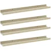 Image de vidaXL ÃtagÃ¨res murales 4 pcs Blanc et chÃªne Sonoma 60x9x3 cm