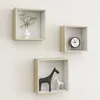 Image de vidaXL ÃtagÃ¨res murales sous forme de cube 3 pcs Blanc et chÃªne sonoma