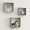 Image de vidaXL ÃtagÃ¨res murales sous forme de cube 3 pcs Gris bÃ©ton