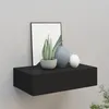 Image de vidaXL ÃtagÃ¨re Ã  tiroir murale noir 40x23,5x10 cm MDF