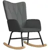 Image de Fauteuils VidaXL  Fauteuil à bascule  Chaise à bascule Gris foncé Tissu P31600611