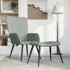 Image de vidaXL Chaise de relaxation avec repose-pied Gris clair Velours