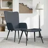 Image de vidaXL Chaise de relaxation avec repose-pied Gris foncÃ© Velours