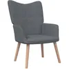 Image de vidaXL Chaise de relaxation Gris foncÃ© Tissu