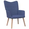 Image de vidaXL Chaise de relaxation Bleu Tissu