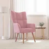 Image de vidaXL Chaise de relaxation Rose Velours