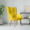 Image de vidaXL Chaise de relaxation Jaune moutarde Velours