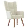 Image de Fauteuils VidaXL  Fauteuil  Chaise de relaxation Blanc crème en velours P31600143