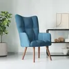 Image de vidaXL Chaise de relaxation Bleu Velours