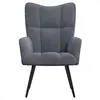 Image de Fauteuils VidaXL  Fauteuil  Gris foncé Velours P31600427