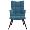 Image de Fauteuils VidaXL  Fauteuil  Chaise de relaxation avec tabouret Bleu Velours P31600592
