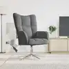 Image de vidaXL Chaise de relaxation Gris foncÃ© Velours