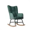 Image de Fauteuils VidaXL  Fauteuil à bascule  Velours Vert foncé P31600564
