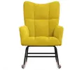 Image de Fauteuils VidaXL  Fauteuil à bascule  Jaune moutarde Velours P31599659