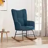 Image de vidaXL Chaise Ã  bascule Bleu Velours