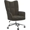 Image de vidaXL Chaise de relaxation Gris foncÃ© Velours