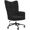 Image de vidaXL Chaise de relaxation Noir Velours