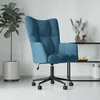 Image de vidaXL Chaise de relaxation Bleu Velours