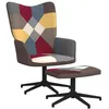 Image de Vidaxl Chaise De Relaxation Avec Repose-Pied Patchwork Tissu